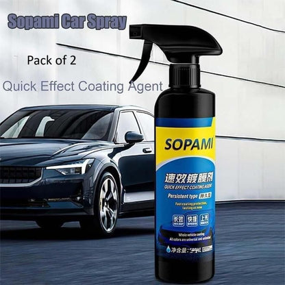 Sopami Car Coating Spray — Pack of 2 | Quick Shine & Protection