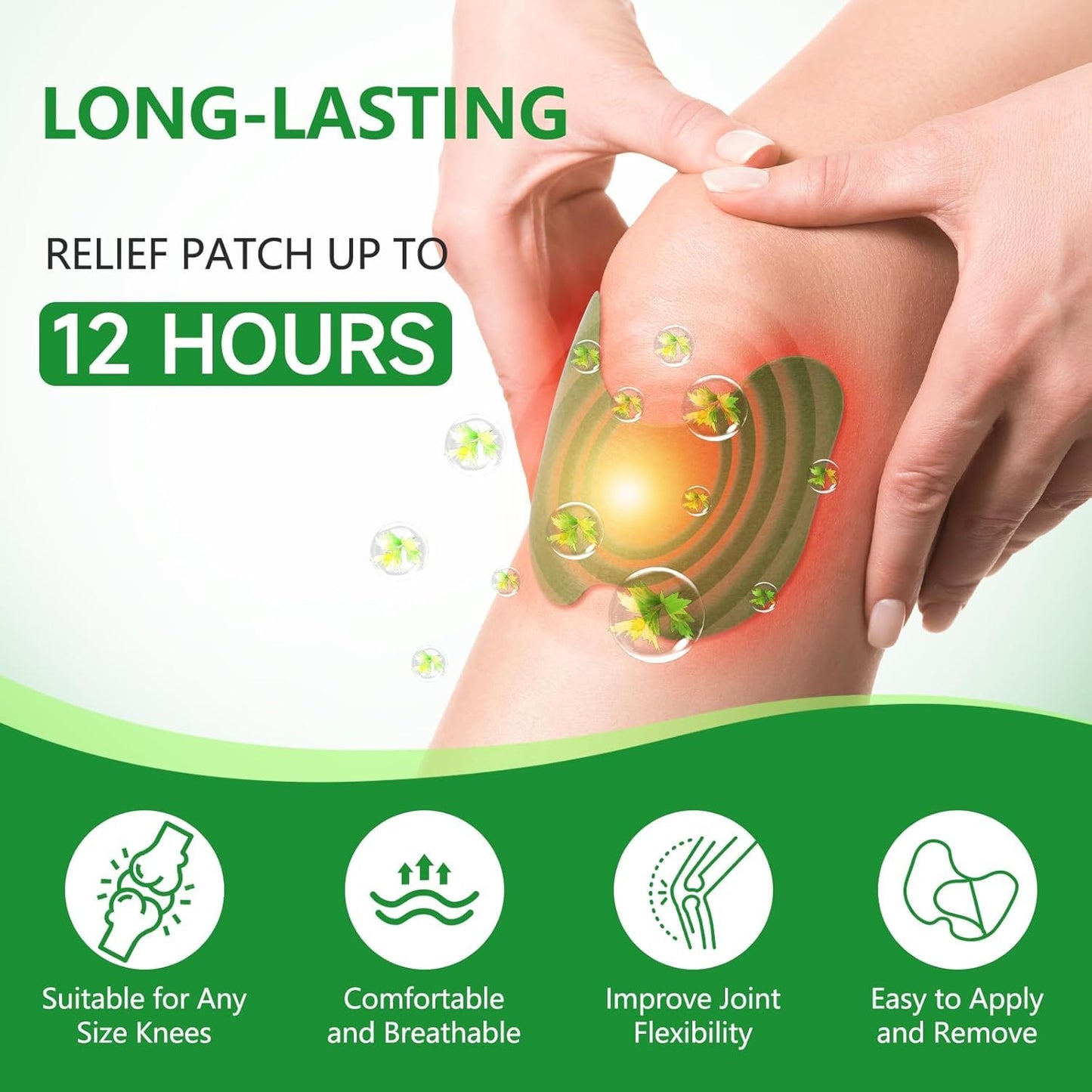 Knee Pain Relief Patches (Pack of 3) (14 Patches Per Pack)