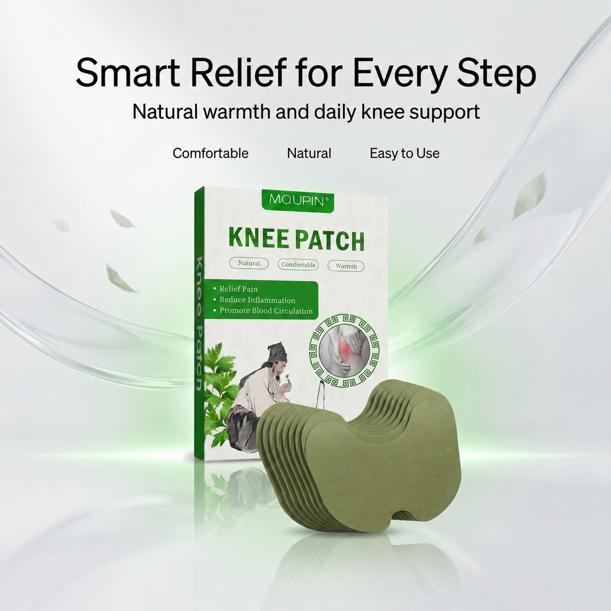 Knee Pain Relief Patches (Pack of 3) (14 Patches Per Pack)