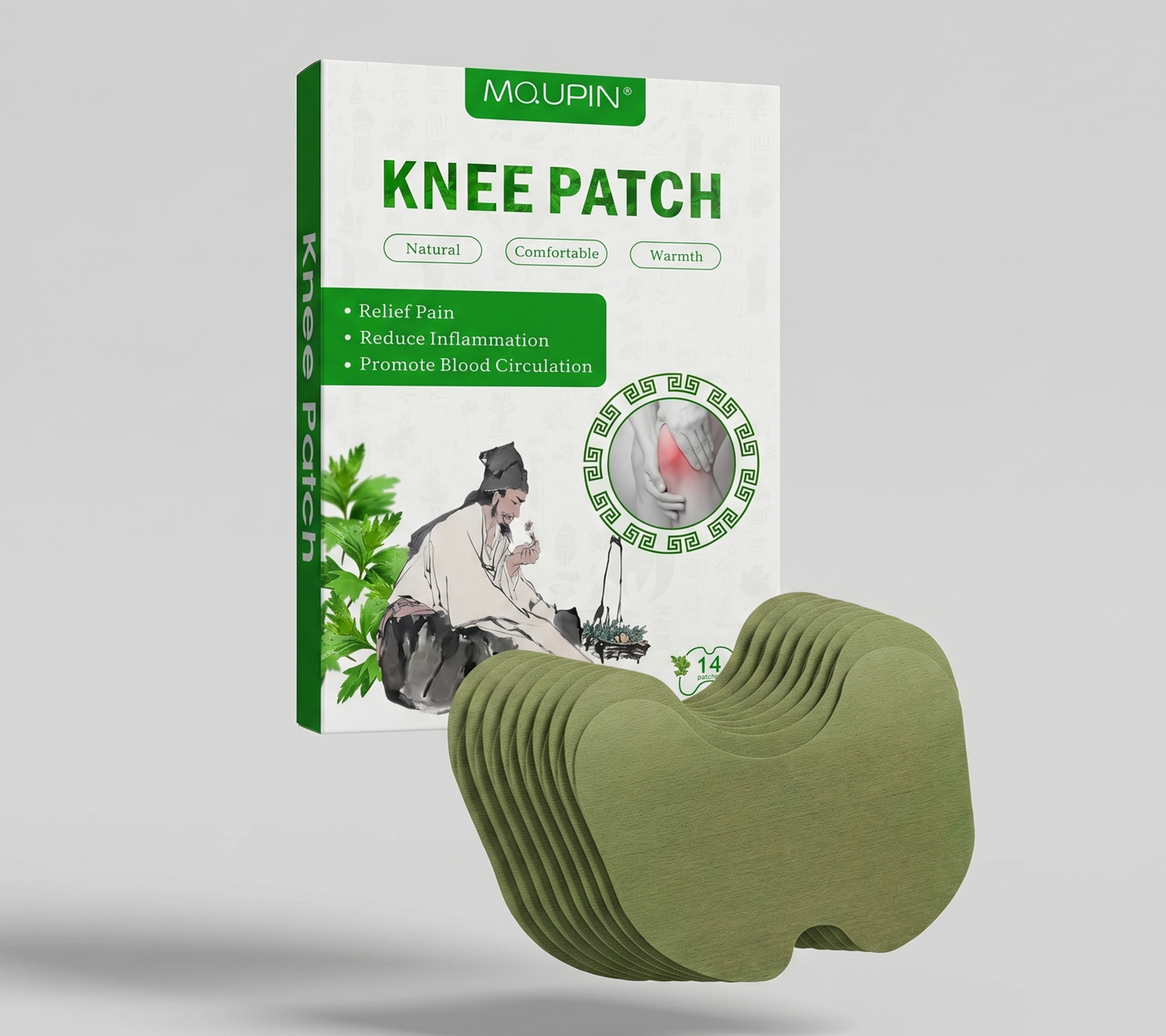 Knee Pain Relief Patches (Pack of 3) (14 Patches Per Pack)
