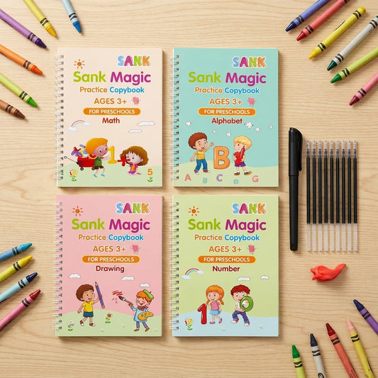 Reusable Magic Practice Copybooks for Kids