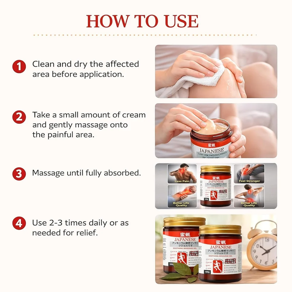Instant Pain Relief Massage Gel (Pack of 2)